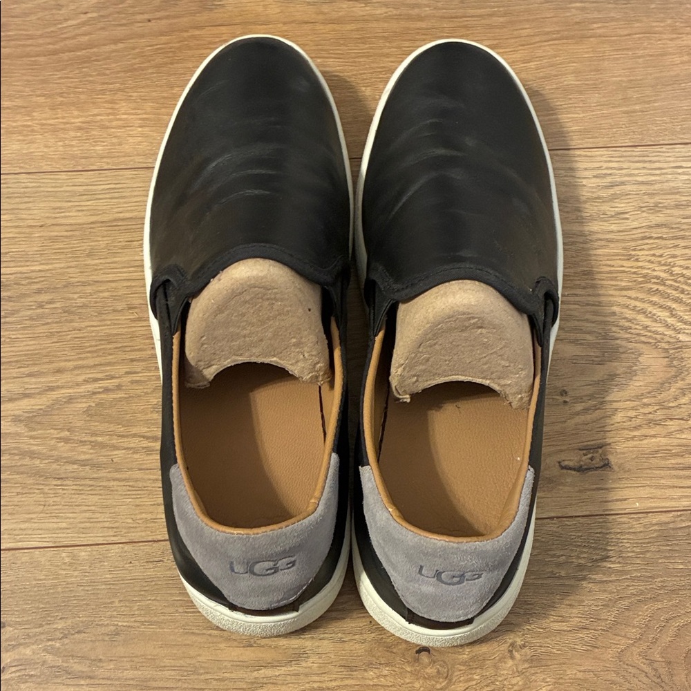 UGG Black and Gray Slip-On Loafers